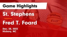 St. Stephens  vs Fred T. Foard  Game Highlights - Dec. 28, 2023