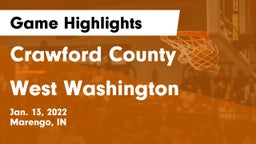 Crawford County  vs West Washington  Game Highlights - Jan. 13, 2022