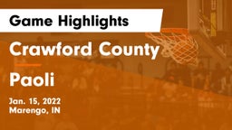 Crawford County  vs Paoli  Game Highlights - Jan. 15, 2022