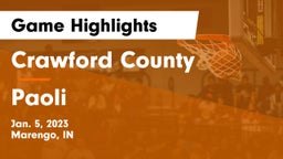 Crawford County  vs Paoli  Game Highlights - Jan. 5, 2023