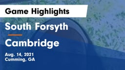 South Forsyth  vs Cambridge  Game Highlights - Aug. 14, 2021