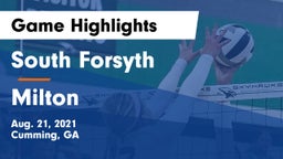 South Forsyth  vs Milton  Game Highlights - Aug. 21, 2021