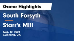 South Forsyth  vs Starr's Mill  Game Highlights - Aug. 12, 2022