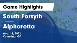 South Forsyth  vs Alpharetta  Game Highlights - Aug. 12, 2022