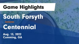 South Forsyth  vs Centennial  Game Highlights - Aug. 13, 2022