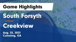 South Forsyth  vs Creekview Game Highlights - Aug. 23, 2022