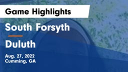 South Forsyth  vs Duluth  Game Highlights - Aug. 27, 2022