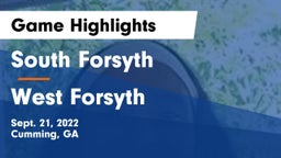 South Forsyth  vs West Forsyth  Game Highlights - Sept. 21, 2022