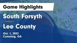 South Forsyth  vs Lee County  Game Highlights - Oct. 1, 2022