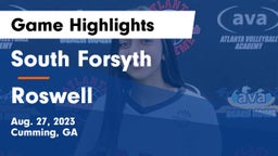 South Forsyth  vs Roswell  Game Highlights - Aug. 27, 2023