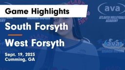 South Forsyth  vs West Forsyth  Game Highlights - Sept. 19, 2023
