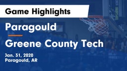 Paragould  vs Greene County Tech  Game Highlights - Jan. 31, 2020
