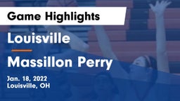 Louisville  vs Massillon Perry  Game Highlights - Jan. 18, 2022