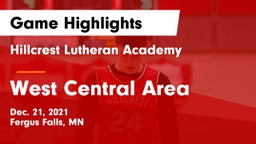 Hillcrest Lutheran Academy vs West Central Area Game Highlights - Dec. 21, 2021