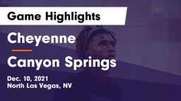 Cheyenne  vs Canyon Springs Game Highlights - Dec. 10, 2021