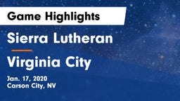 Sierra Lutheran  vs Virginia City Game Highlights - Jan. 17, 2020