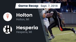Recap: Holton  vs. Hesperia  2018