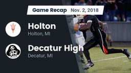 Recap: Holton  vs. Decatur High  2018