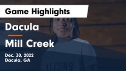 Dacula  vs Mill Creek  Game Highlights - Dec. 30, 2022