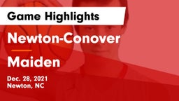 Newton-Conover  vs Maiden  Game Highlights - Dec. 28, 2021