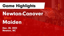 Newton-Conover  vs Maiden  Game Highlights - Dec. 28, 2022