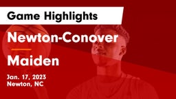 Newton-Conover  vs Maiden  Game Highlights - Jan. 17, 2023