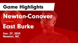 Newton-Conover  vs East Burke  Game Highlights - Jan. 27, 2023