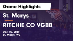 St. Marys  vs RITCHIE CO VGBB Game Highlights - Dec. 20, 2019