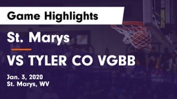 St. Marys  vs VS TYLER CO VGBB Game Highlights - Jan. 3, 2020