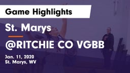 St. Marys  vs @RITCHIE CO VGBB Game Highlights - Jan. 11, 2020