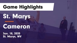 St. Marys  vs Cameron  Game Highlights - Jan. 18, 2020