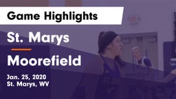 St. Marys  vs Moorefield  Game Highlights - Jan. 25, 2020
