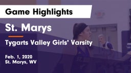 St. Marys  vs Tygarts Valley  Girls' Varsity Game Highlights - Feb. 1, 2020