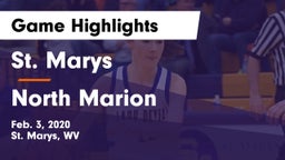 St. Marys  vs North Marion  Game Highlights - Feb. 3, 2020