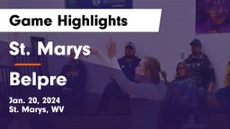 St. Marys  vs Belpre  Game Highlights - Jan. 20, 2024