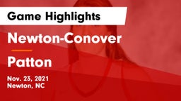 Newton-Conover  vs Patton  Game Highlights - Nov. 23, 2021