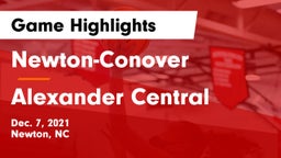 Newton-Conover  vs Alexander Central  Game Highlights - Dec. 7, 2021