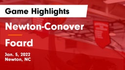 Newton-Conover  vs Foard Game Highlights - Jan. 5, 2022