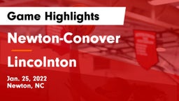Newton-Conover  vs Lincolnton Game Highlights - Jan. 25, 2022