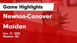 Newton-Conover  vs Maiden  Game Highlights - Jan. 17, 2023