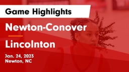 Newton-Conover  vs Lincolnton  Game Highlights - Jan. 24, 2023