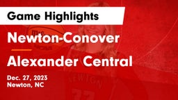 Newton-Conover  vs Alexander Central  Game Highlights - Dec. 27, 2023