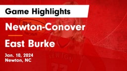 Newton-Conover  vs East Burke  Game Highlights - Jan. 10, 2024
