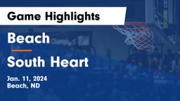 Beach  vs South Heart  Game Highlights - Jan. 11, 2024