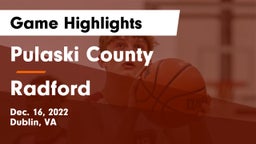 Pulaski County  vs Radford  Game Highlights - Dec. 16, 2022