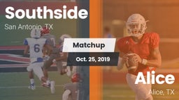 Matchup: Southside HS vs. Alice  2019