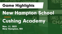 New Hampton School  vs Cushing Academy  Game Highlights - Nov. 11, 2023