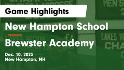 New Hampton School  vs Brewster Academy  Game Highlights - Dec. 10, 2023