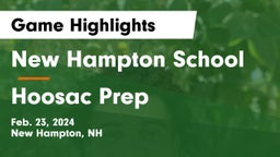 New Hampton School  vs Hoosac Prep Game Highlights - Feb. 23, 2024