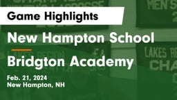 New Hampton School  vs Bridgton Academy Game Highlights - Feb. 21, 2024
